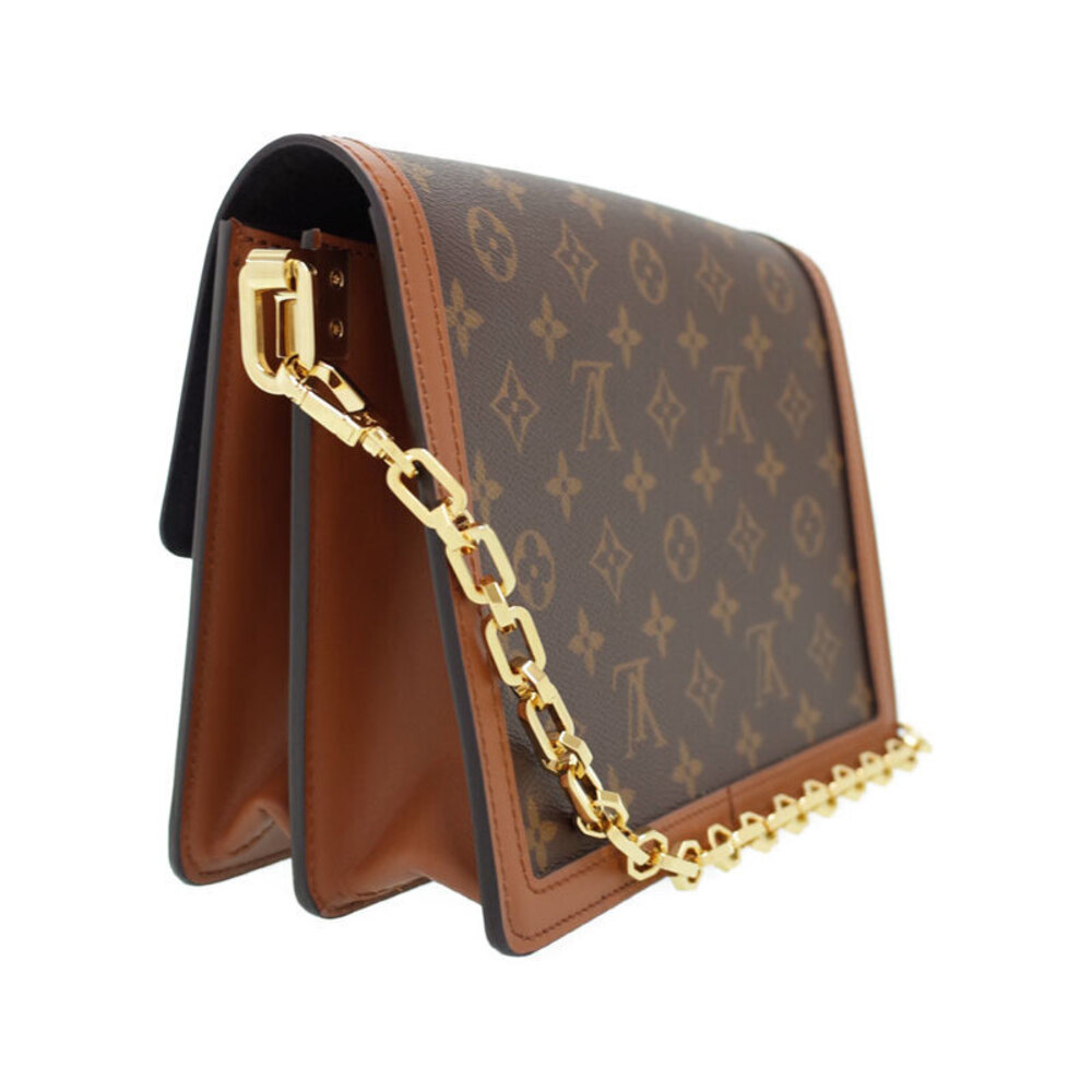 Louis Vuitton Dauphine Brown Bag Leather Monogram Reverse